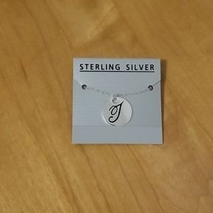 Sterling "T" initial necklace